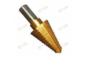 12 Steps 7/16"~1-1/8" Titanium Nitride Coated Step Drill Bit 1/2" Shank